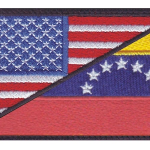 USA / Venezuela Combo US Flag Embroidered Patch