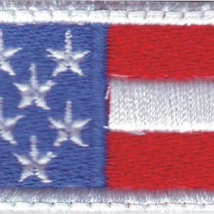 USA Banner Flag Embroidered Name Tag Patch