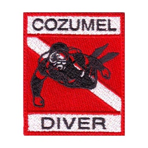 Scuba Cozumel Diver Flag Embroidered Patch