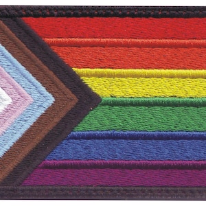 Progressive Pride LGTBQ Embroidery Flag Patch Community