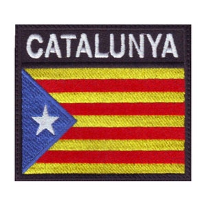 Catalunya Estelada Spain Badge Flag Embroidered  Patch