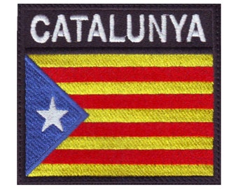 Catalunya Estelada Spain Badge Flag Embroidered  Patch