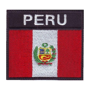 Peru Badge Flag Embroidered  Patch