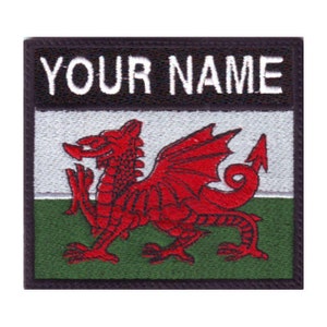 Wales Personalized Badge Flag Embroidered  Patch