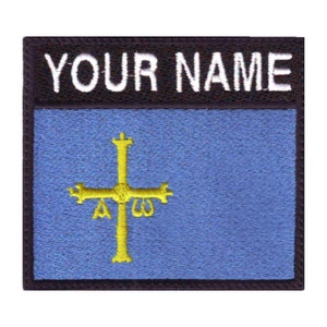 Asturias Personalized Badge Flag Embroidered  Patch