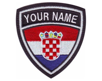 Flaga Chorwacji Spersonalizowany herb Nazwa flagi Haftowana naszywka