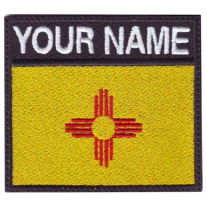 ニューメキシコ州パーソナライズバッジ旗刺繍パッチ