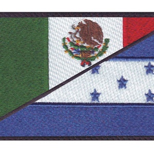 Mexico / Honduras Flag Embroidered Patch