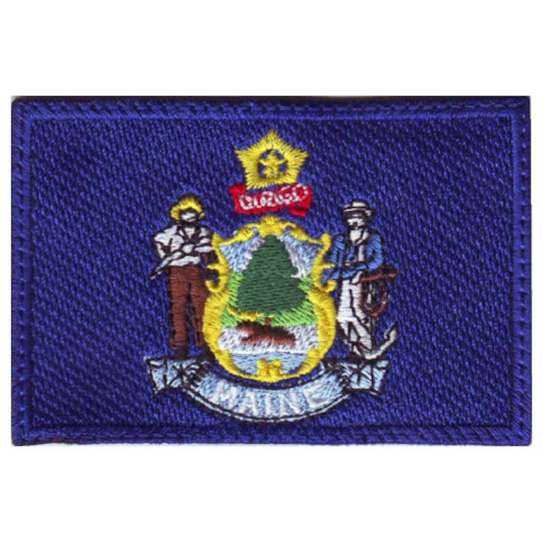 Maine State Flag Embroidered Patch