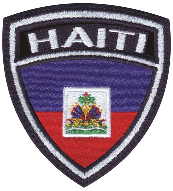 Toppa Ricamata Haiti U24 – 8x5 Cm – Da Cucire O Stirare, Qualità Top