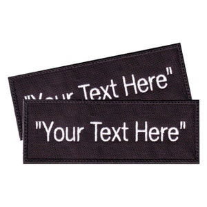 Custom / Personalized Harness Dog Patches - Set of 2 -