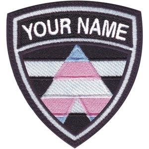 Ally Transgender Pride Personalized Crest Flag name Embroidered Patch