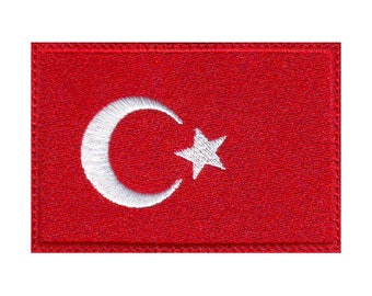 Geborduurde patch Turkse vlag