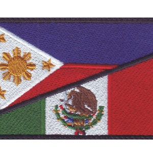 Philippinen Mexiko Flagge Gestickter Aufnäher