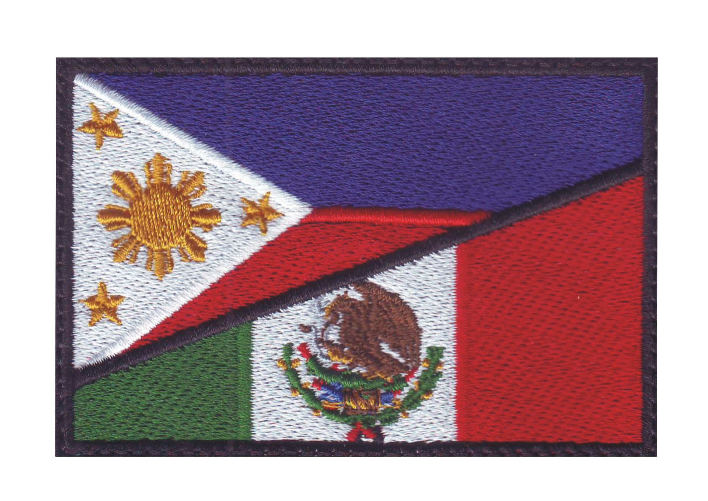 LOS ANGELES - US x Mexico flags souvenir embroidered patch