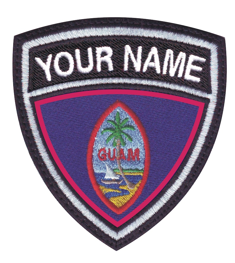 Guam Crest Flag Embroidered Patch Custom Etsy