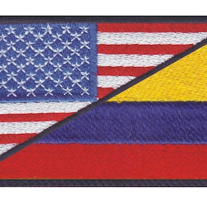 US / Colombia Flag Embroidered Patch