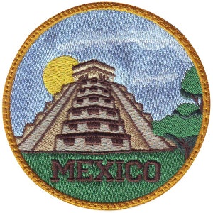 Chichen Itza Mexico (B) Embroidered  Patch