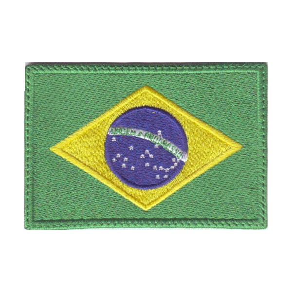 Brasilien Flagge Gestickter Aufnäher