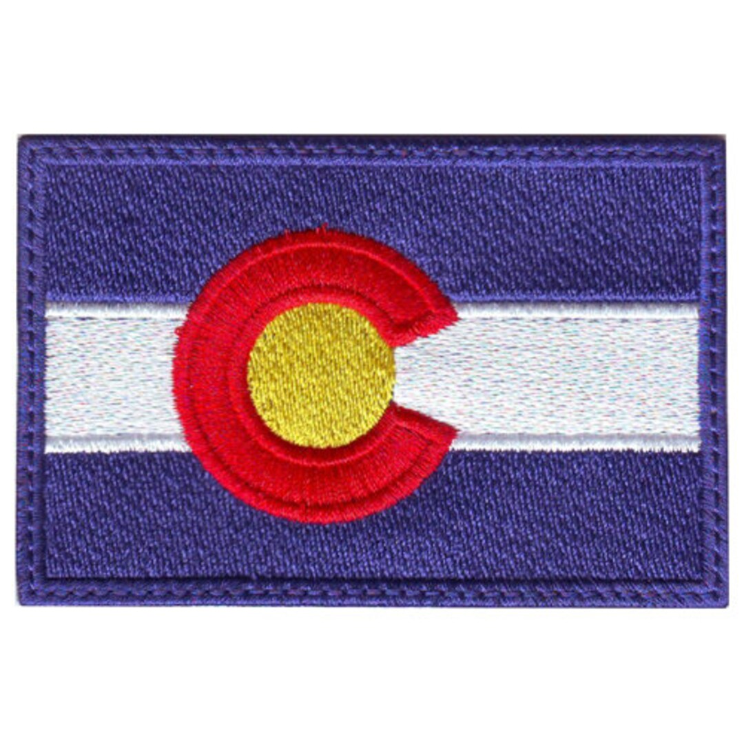 Colorado State Flag Patch – Iron-On Embroidered – USA – Multicolor – Single