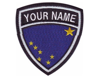 Alaska Flag Personalized Crest Flag name Embroidered Patch