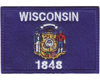 Wisconsin Flag Embroidered Patch