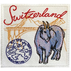 Switzerland Stamp Embroidered Patch