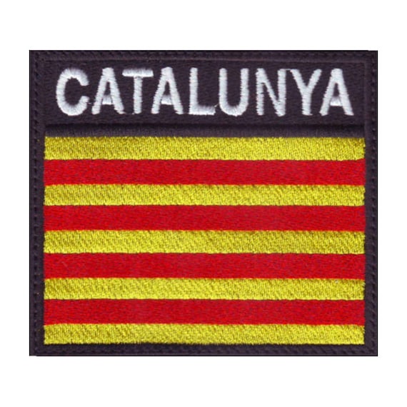 Écusson Brodé En Tissu Avec Motif Drapeau De L'Espagne - 8 X 5 Cm - Avec Crochet Et Boucle Au Dos (taureau