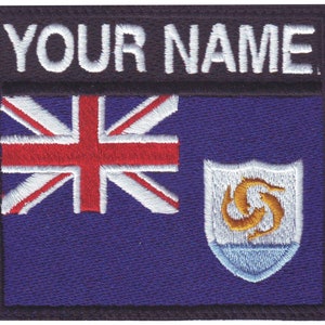 Anguilla Flag Personalized Badge Embroidered  Patch
