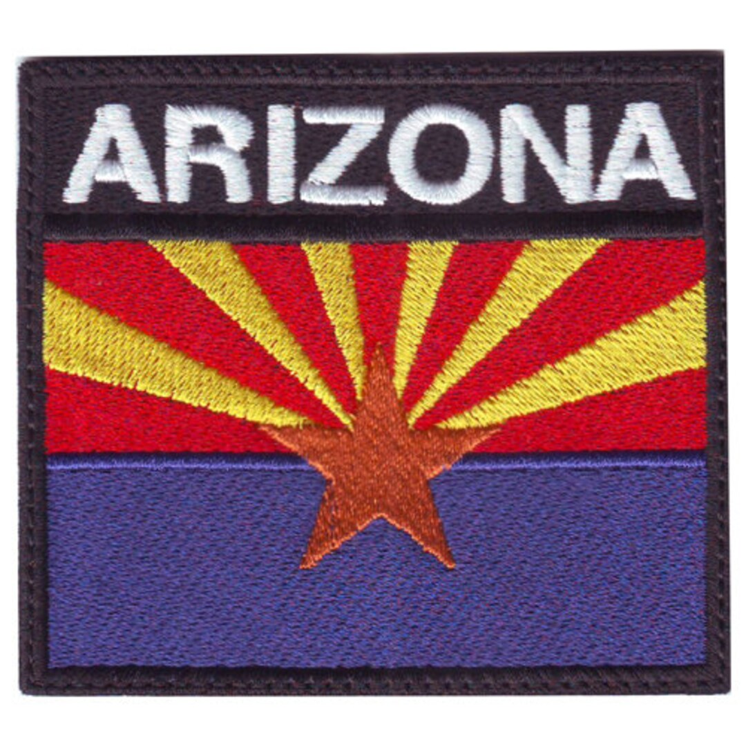 Arizona Badge Flag Embroidered Patch - Etsy