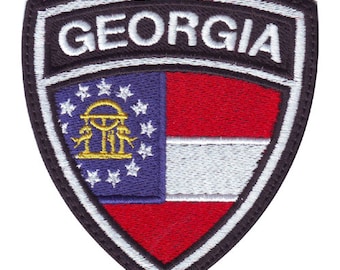 Georgia State Crest Flag Embroidered Patch