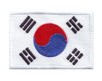 South Korea Flag Embroidered Patch