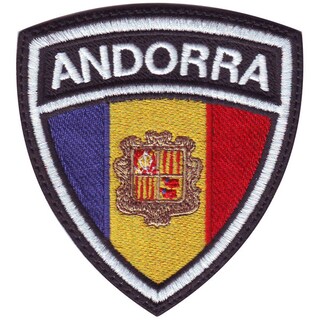Patch Bandiera Andorra MAREL – Termoadesivo E Da Cucire – 6,5 X 5,5 Cm