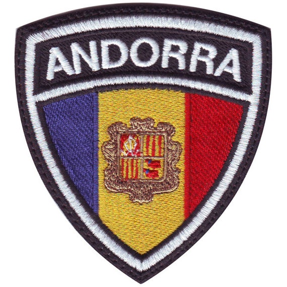 Patch Bandiera Andorra MAREL – Termoadesivo E Da Cucire – 6,5 X 5,5 Cm