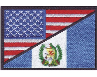 Custom Flag Combo 2 Countries Embroidered Patch