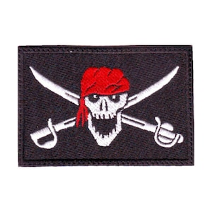 Pirate Buccaneer Flag Embroidered Patch