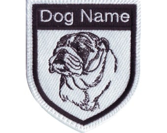 Bulldog Dog Name Embroidered Patch