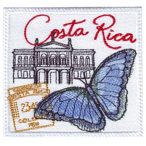 Costa Rica Stamp Embroidered Patch