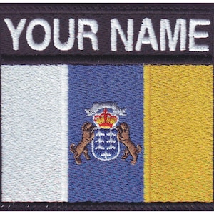 Canary Islands Personalized Badge Flag Embroidered  Patch