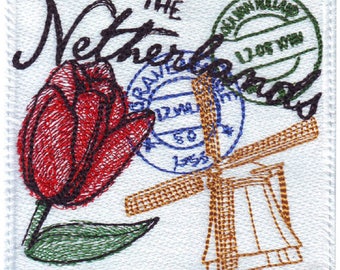 Netherlands Stamp Embroidered Patch
