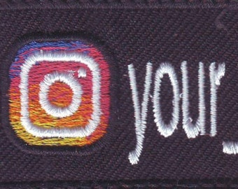 Instagram Personalized Embroidered Name Tag Patch