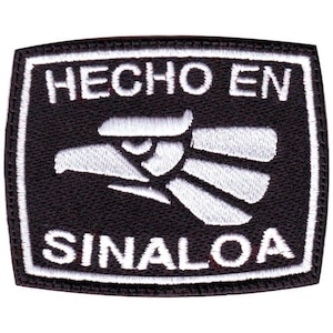 Sinaloa Hecho en Mexico Geborduurde Patch