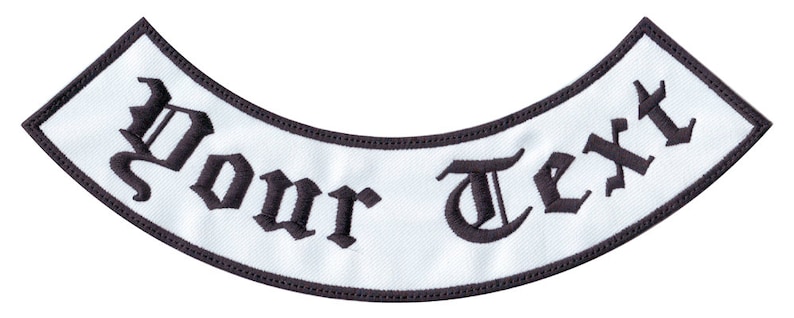 Personalized Embroidered Bottom Rocker Patch From 4