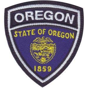 Oregon Crest Flag Embroidered Patch