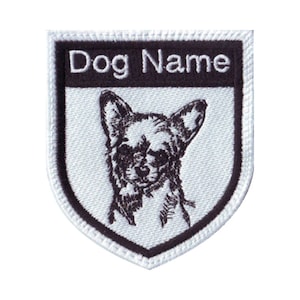 Chihuahua Dog Name Embroidered Patch