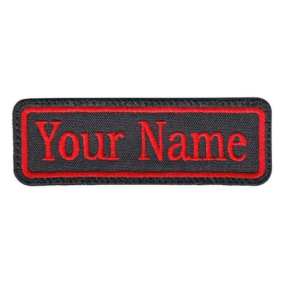 Rectangular 1 Line Personalized Embroidered Name Tag Patch (H)
