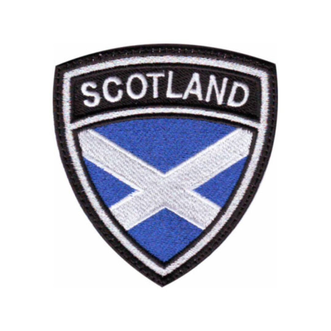 Toppa Termoadesiva Bandiera Scozia Con Stemma Di Sant'Andrea | Patch Ricamata Da Stirare Su Giacca E Jeans - 2
