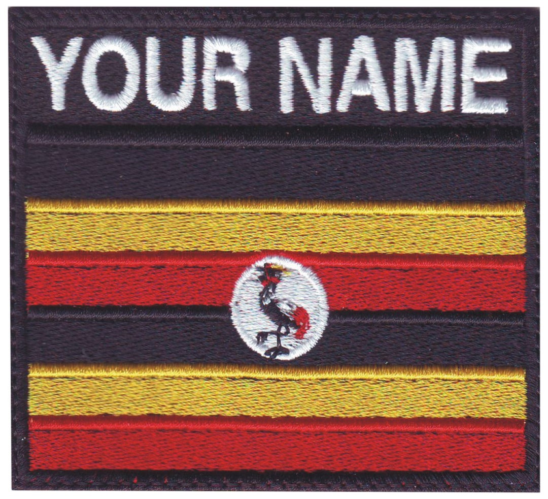 Uganda Personalized Badge Flag Embroidered Patch Etsy