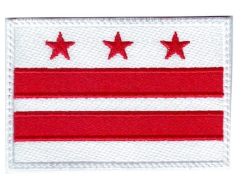 Washington D.C. Flag Embroidered Patch