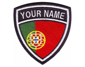 Portugal Flag Personalized Crest Flag name Embroidered Patch